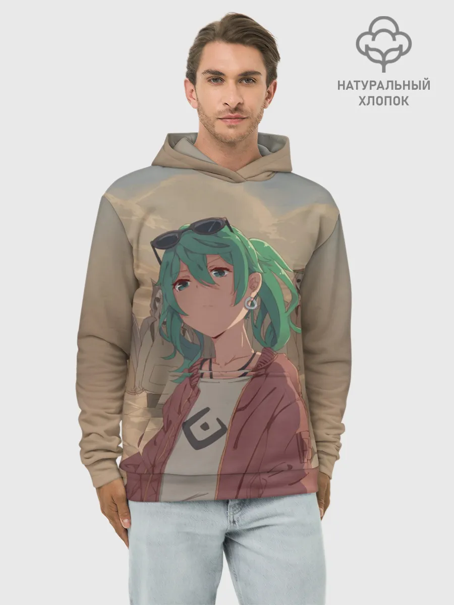 Худи мужской база хлопок / Мику Хатсуне. ВОКАЛОИД