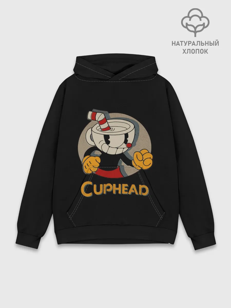 Худи мужской база хлопок / Cuphead