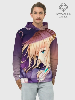 Худи мужской база хлопок / Violet Evergarden