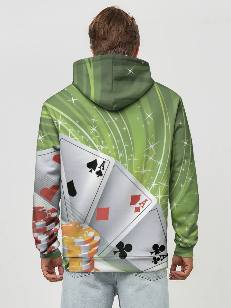 Худи мужской база хлопок / Покер Старс