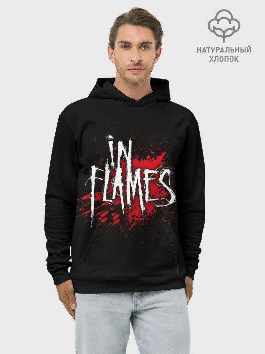 Худи мужской база хлопок / In Flames