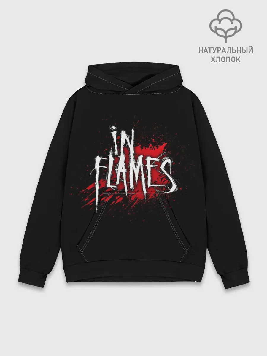 Худи мужской база хлопок / In Flames