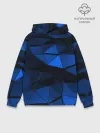 Худи мужской база хлопок / Blue abstraction collection