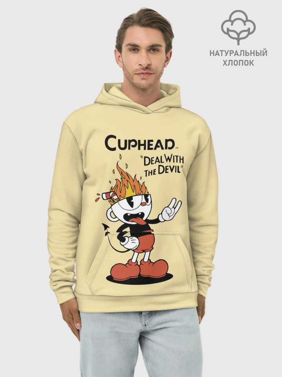 Худи мужской база хлопок / Cuphead