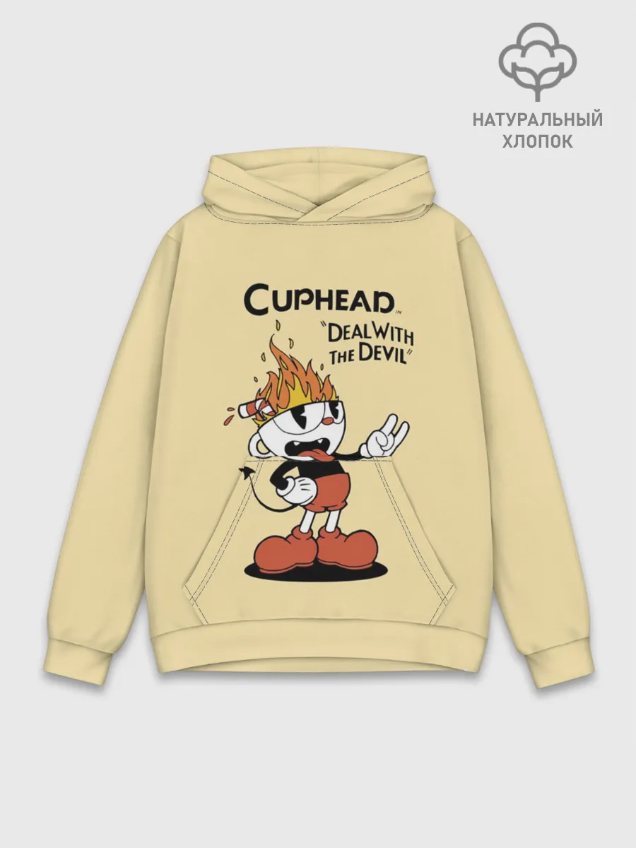 Худи мужской база хлопок / Cuphead