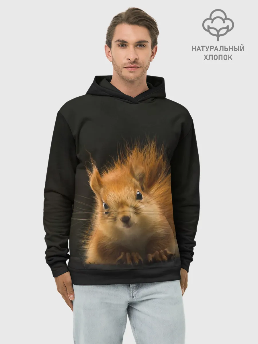 Худи мужской база хлопок / Белочка