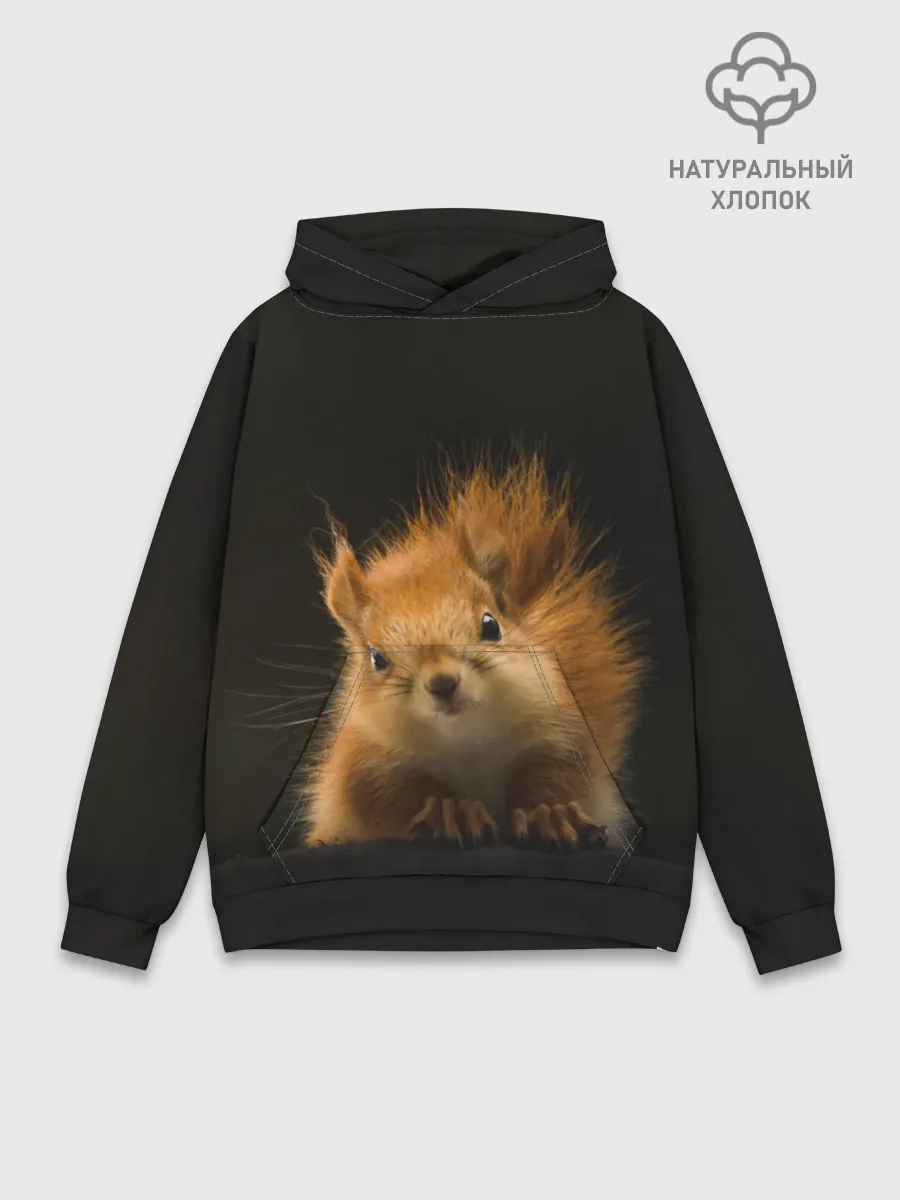 Худи мужской база хлопок / Белочка