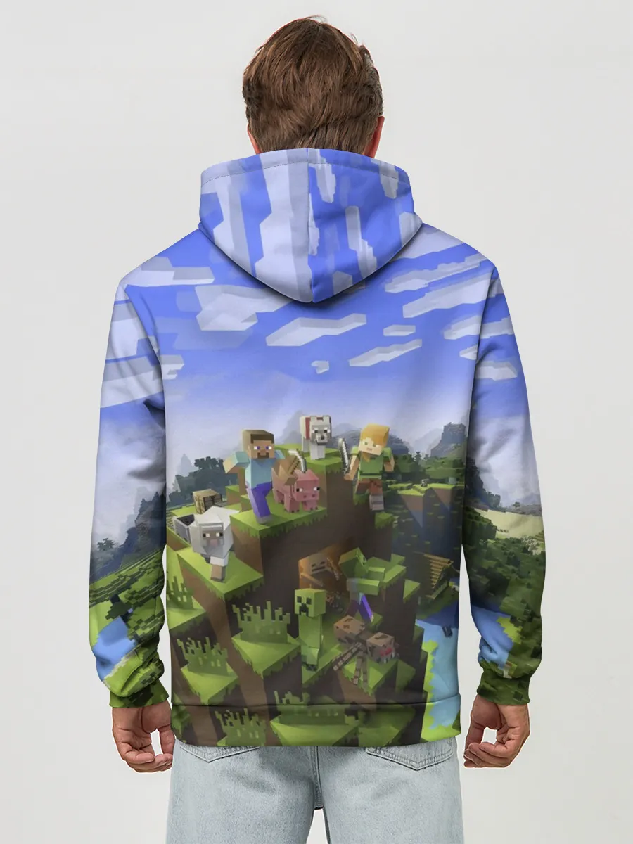 Худи мужской база хлопок / Слава - Minecraft