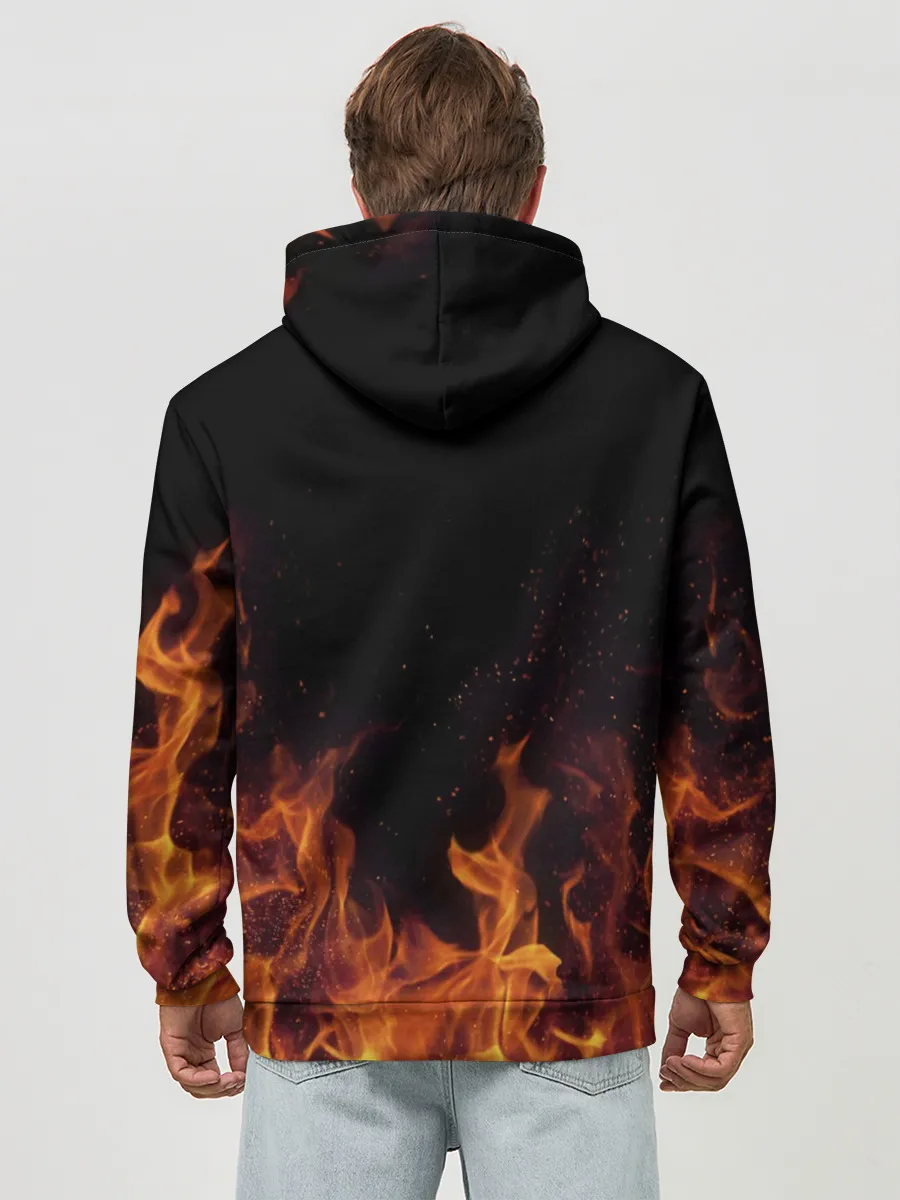 Худи мужской база хлопок / Толя огонь мужик