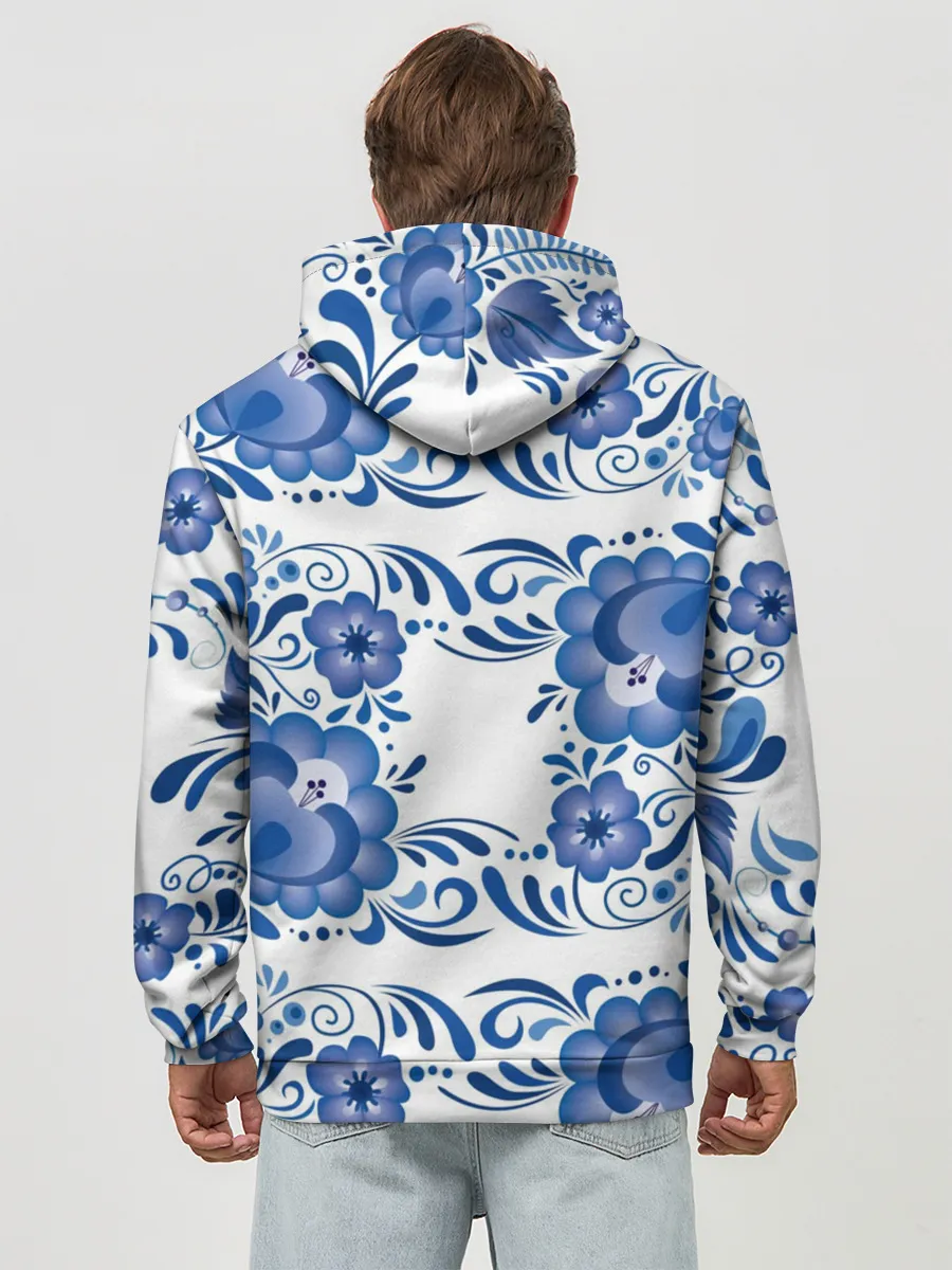 Худи мужской база хлопок / Гжель