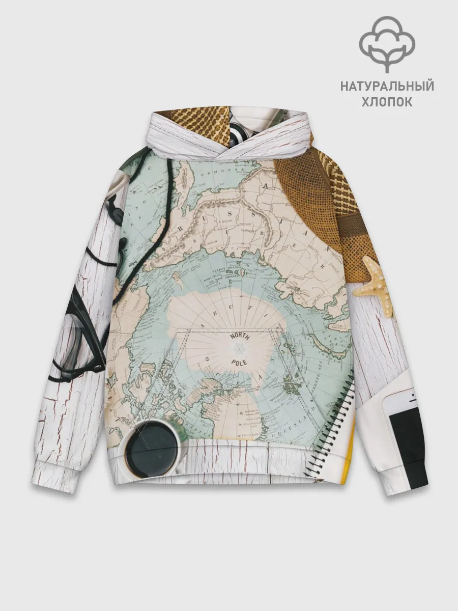 Худи мужской база хлопок / Тайна путешествия