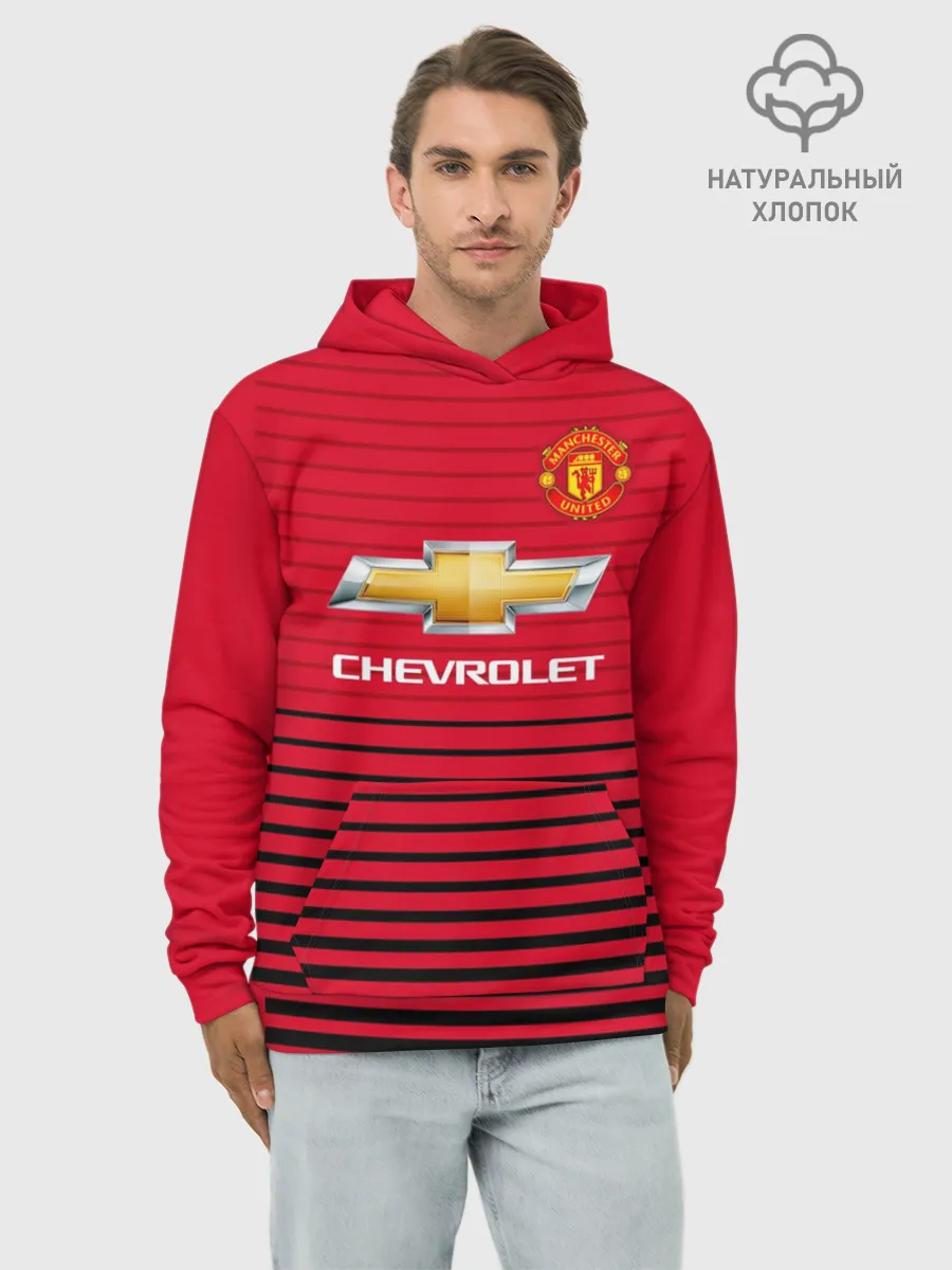 Худи мужской база хлопок / Man United Форма Home 18/19
