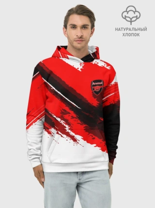 Худи мужской база хлопок / FC Arsenal Original 2018
