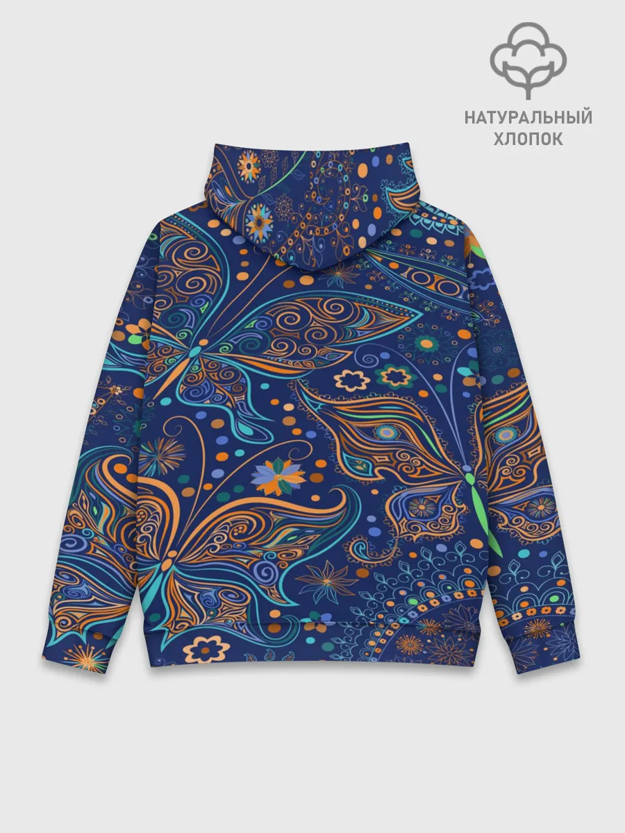 Худи мужской база хлопок / Необычные узоры