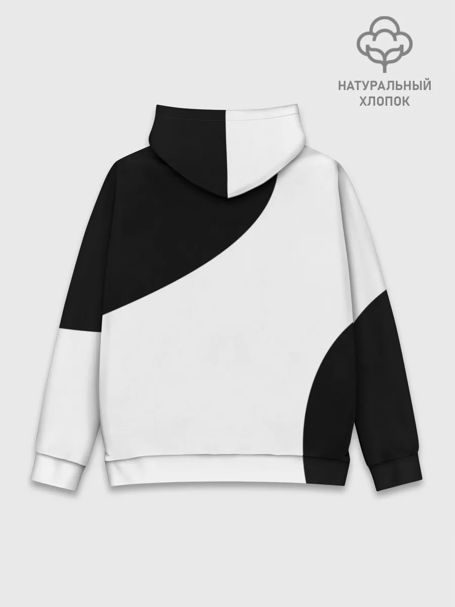 Худи мужской база хлопок / Россия Black&White