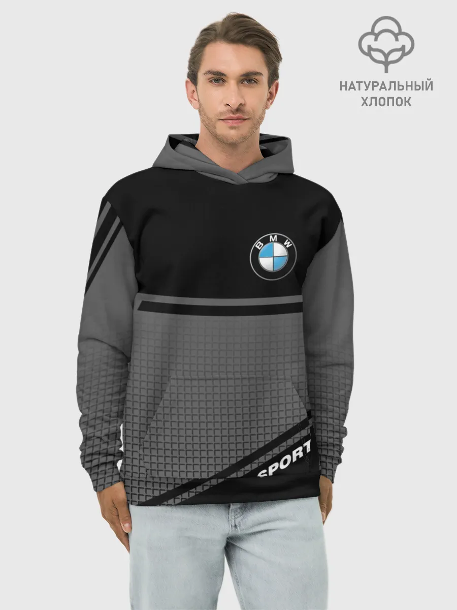 Худи мужской база хлопок / BMW SPORT | БМВ СПОРТ