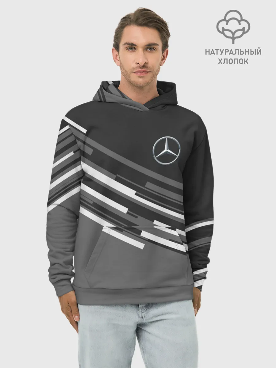 Худи мужской база хлопок / MERCEDES BENZ SPORT