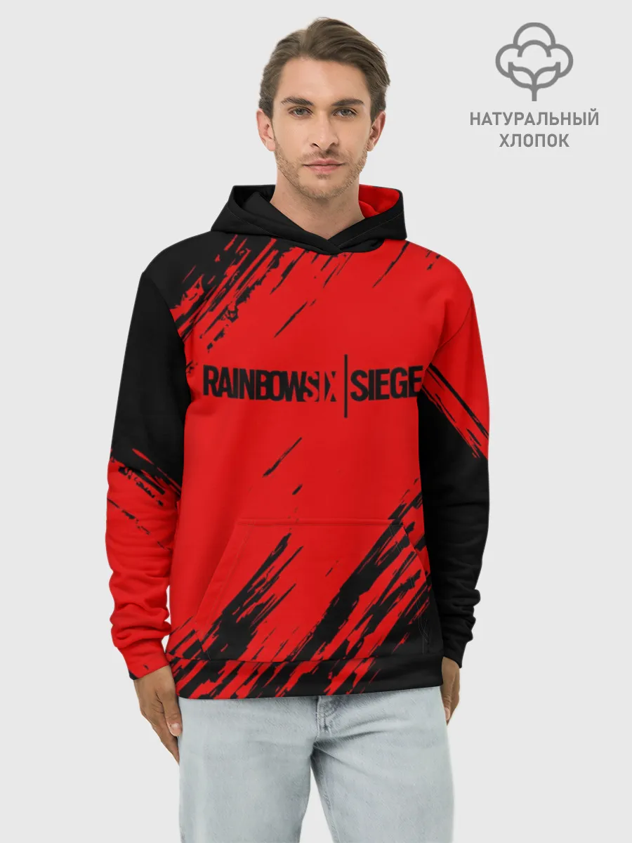 Худи мужской база хлопок / RAINBOW SIX SIEGE OUTBREAK