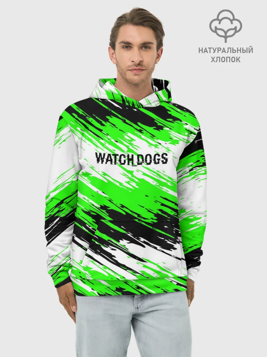 Худи мужской база хлопок / Watch Dogs