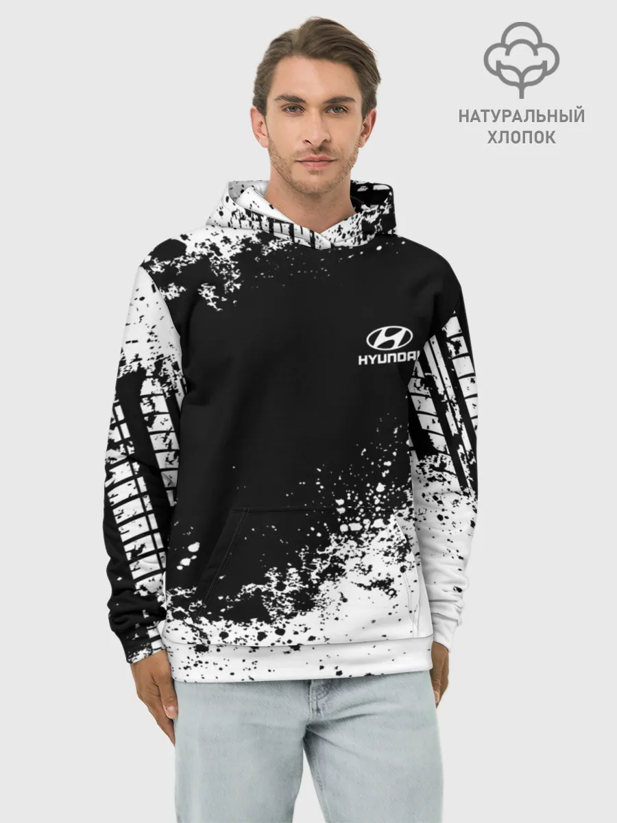 Худи мужской база хлопок / Hyundai brand motors
