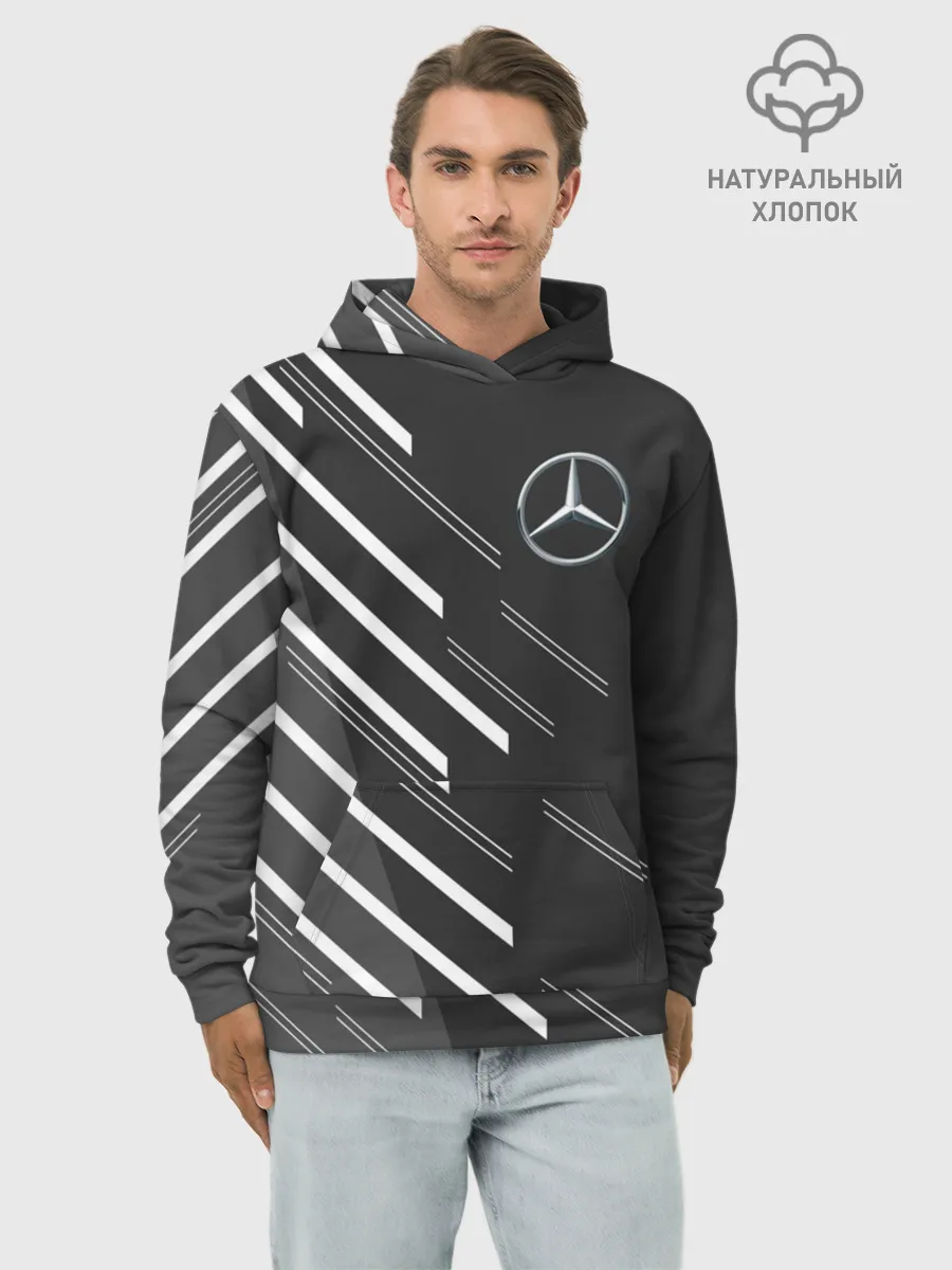 Худи мужской база хлопок / MERCEDES BENZ SPORT