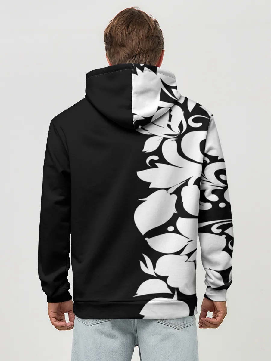 Худи мужской база хлопок / Russia Black&White Style