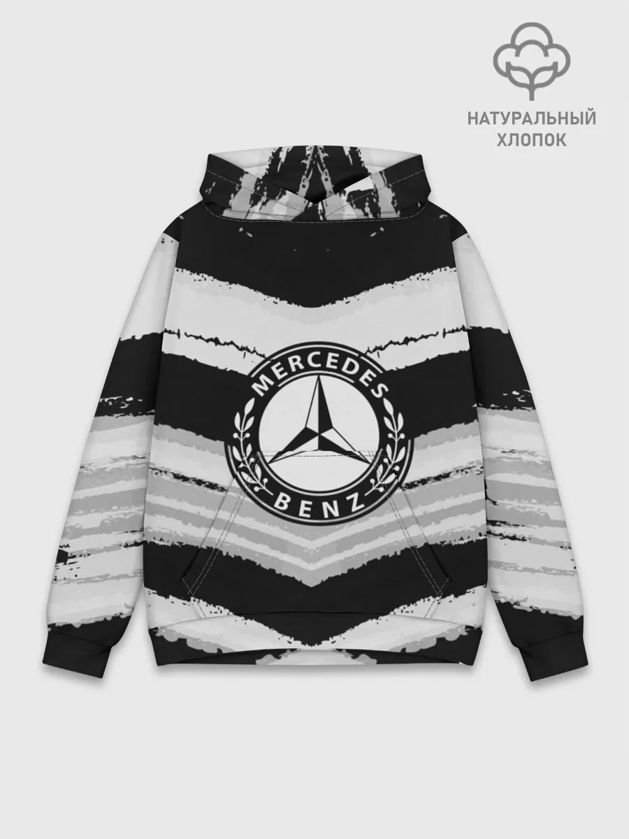 Худи мужской база хлопок / Mercedes sport abstract 2018