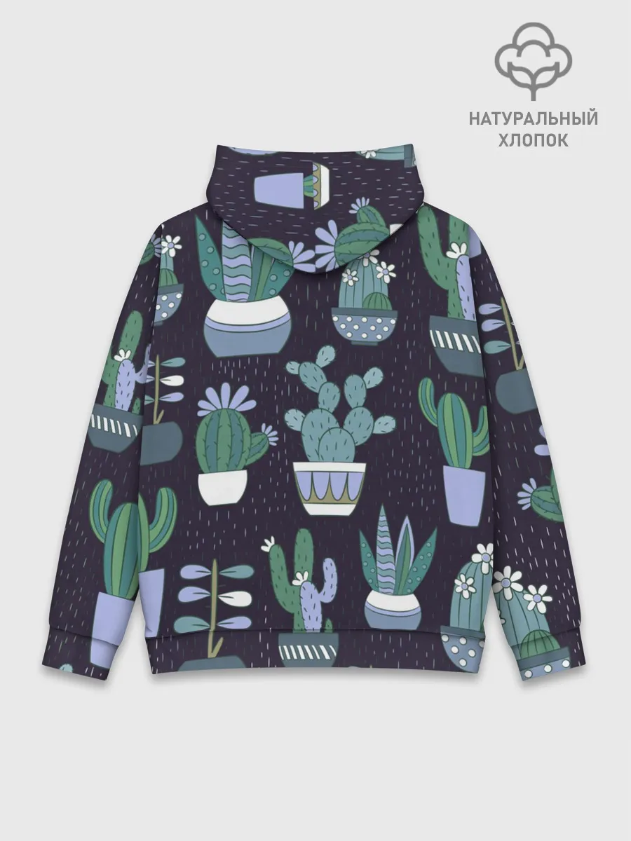 Худи мужской база хлопок / Кактусы