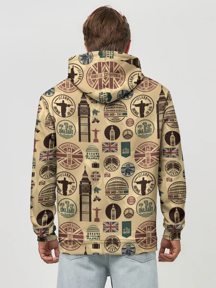 Худи мужской база хлопок / Путешествие