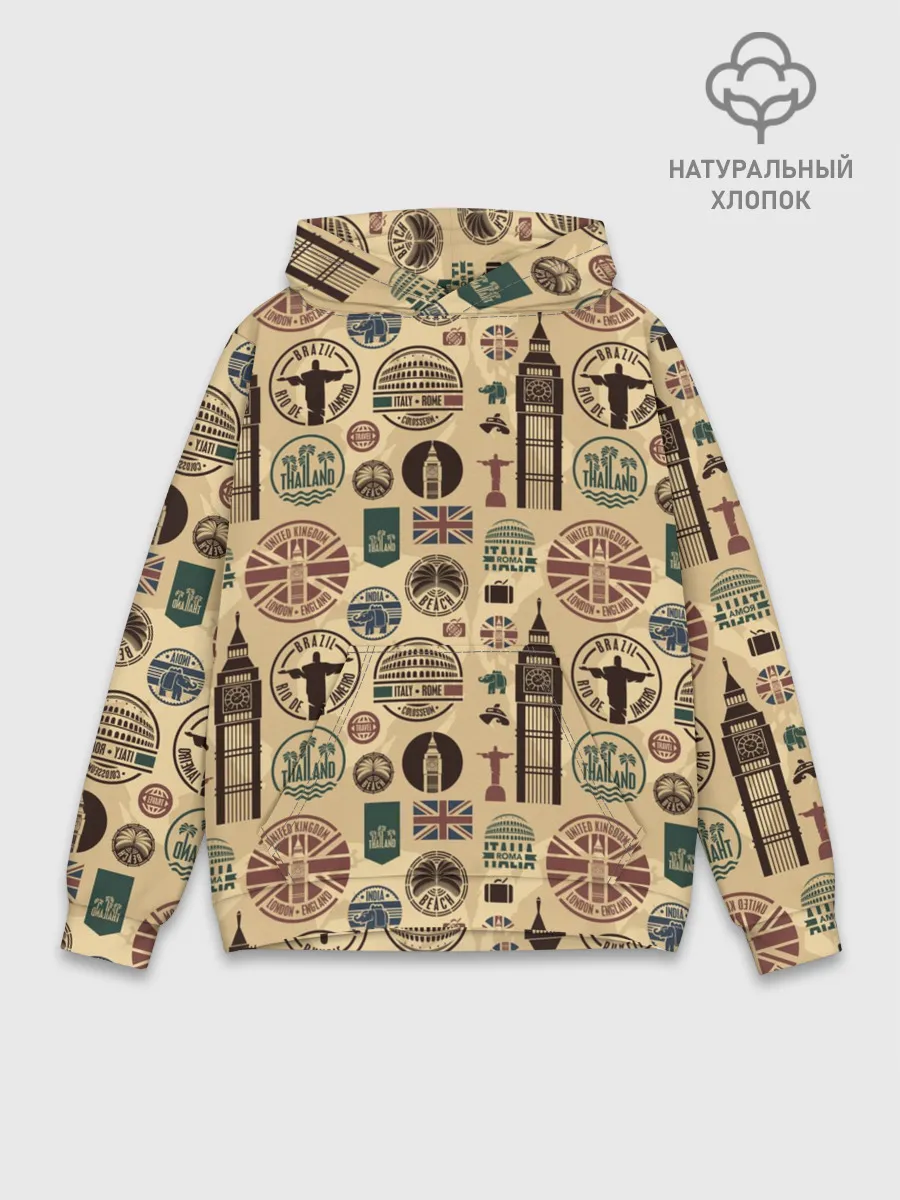 Худи мужской база хлопок / Путешествие