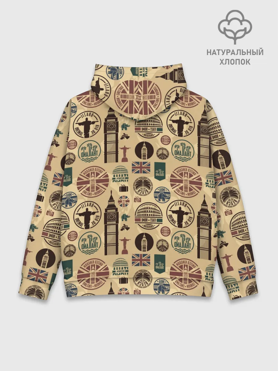 Худи мужской база хлопок / Путешествие