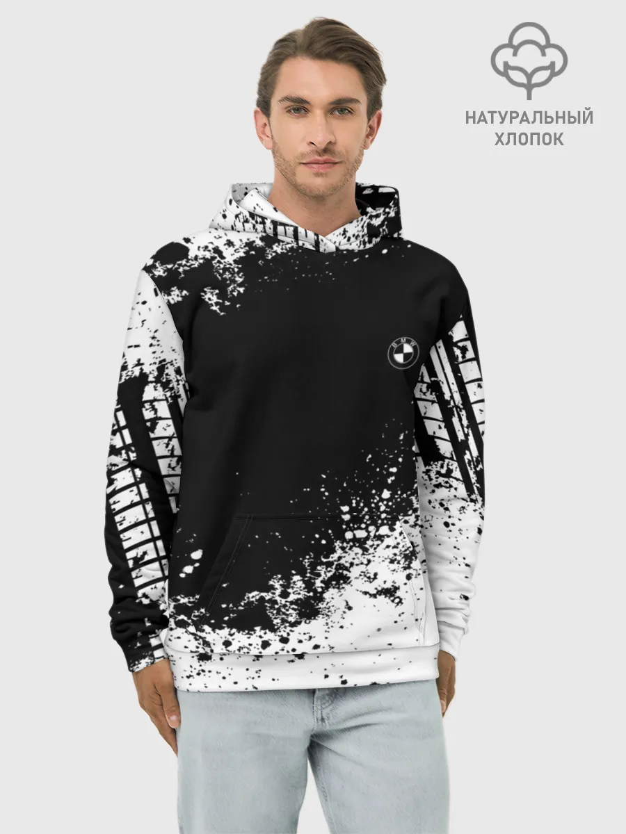 Худи мужской база хлопок / Bmw brand motors