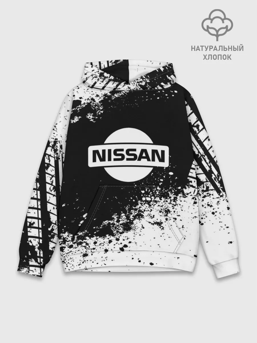 Худи мужской база хлопок / Nissan abstract sport