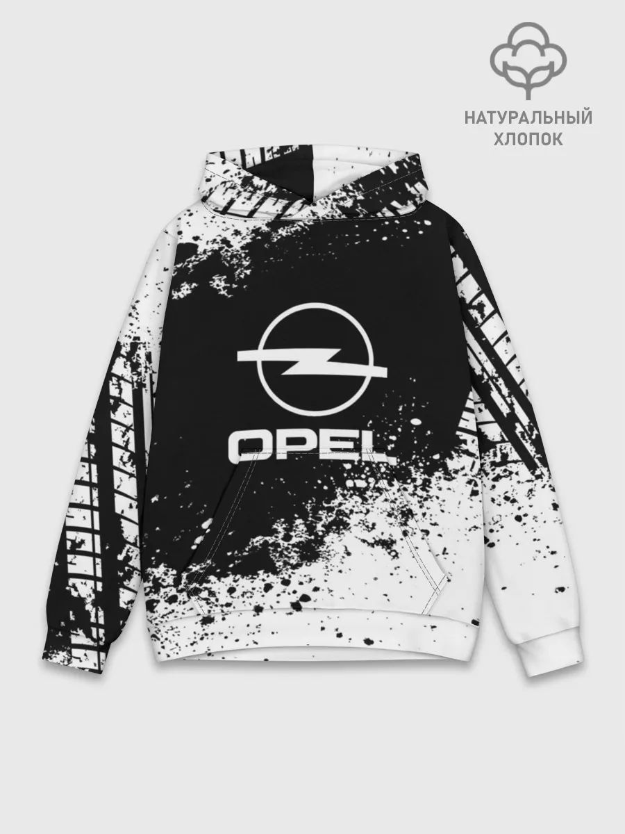 Худи мужской база хлопок / Opel abstract sport