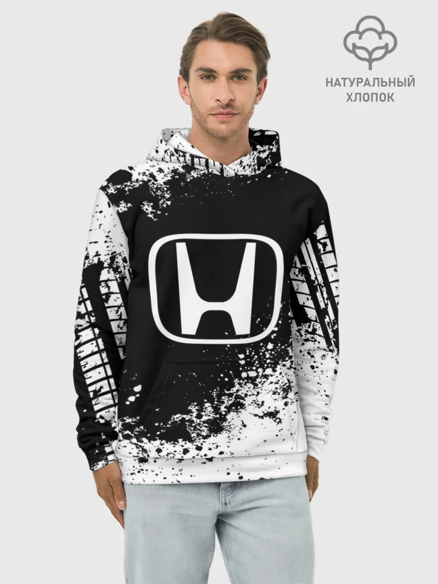 Худи мужской база хлопок / Honda abstract sport