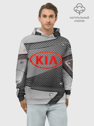 Худи мужской база хлопок / KIA metalic 2018