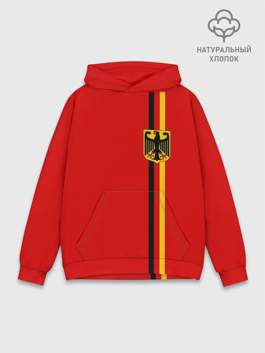 Худи мужской база хлопок / Германия, лента с гербом