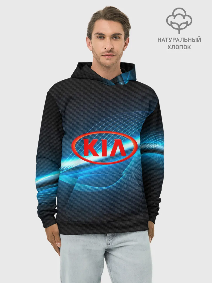 Худи мужской база хлопок / KIA machine motor XXI