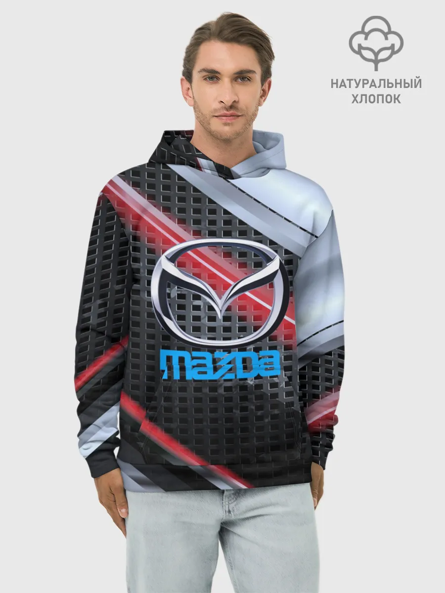 Худи мужской база хлопок / MAZDA high speed collection