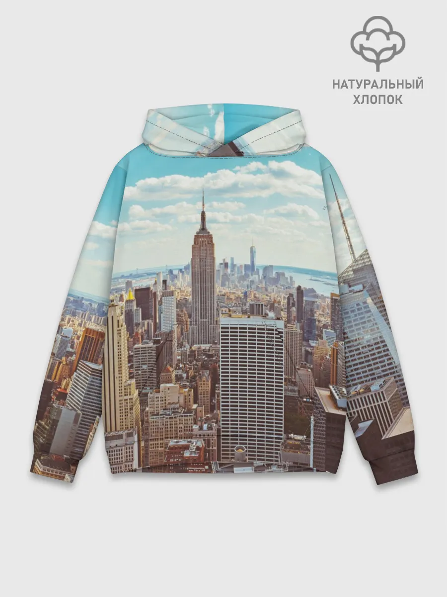 Худи мужской база хлопок / Столица мира
