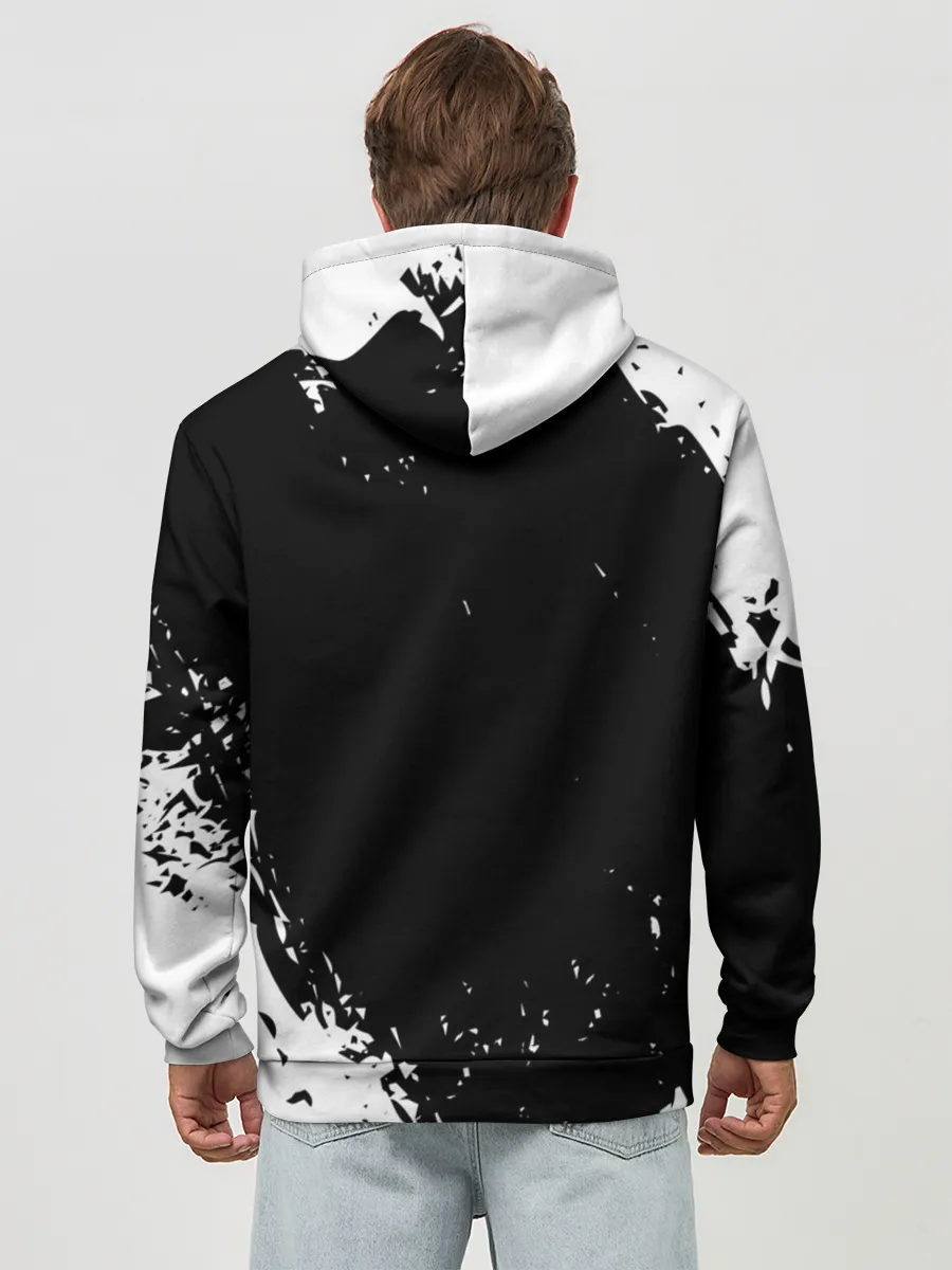 Худи мужской база хлопок / РОССИЯ БРЫЗГИ | RUSSIA PAINTS