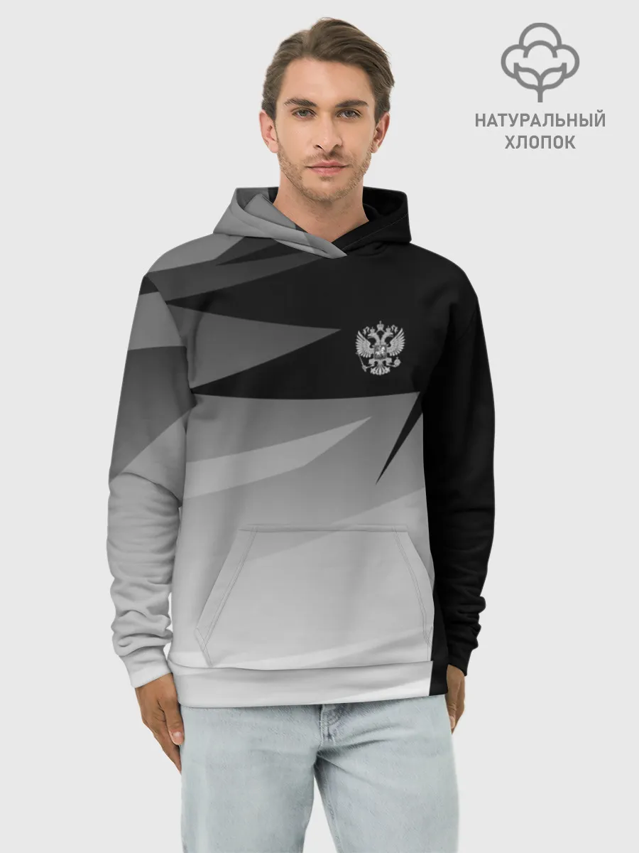 Худи мужской база хлопок / RUSSIA SPORT | РОССИЯ СПОРТ