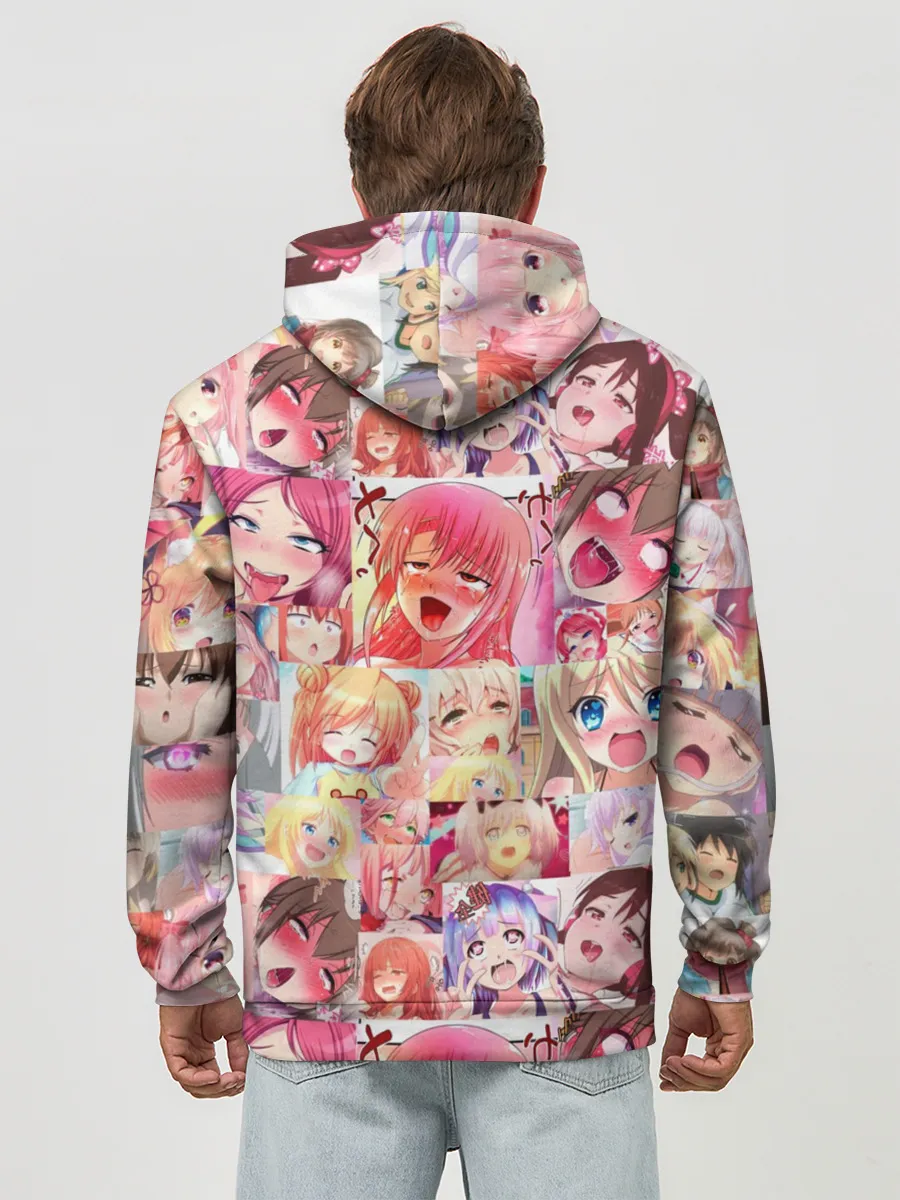 Худи мужской база хлопок / Ahegao Color