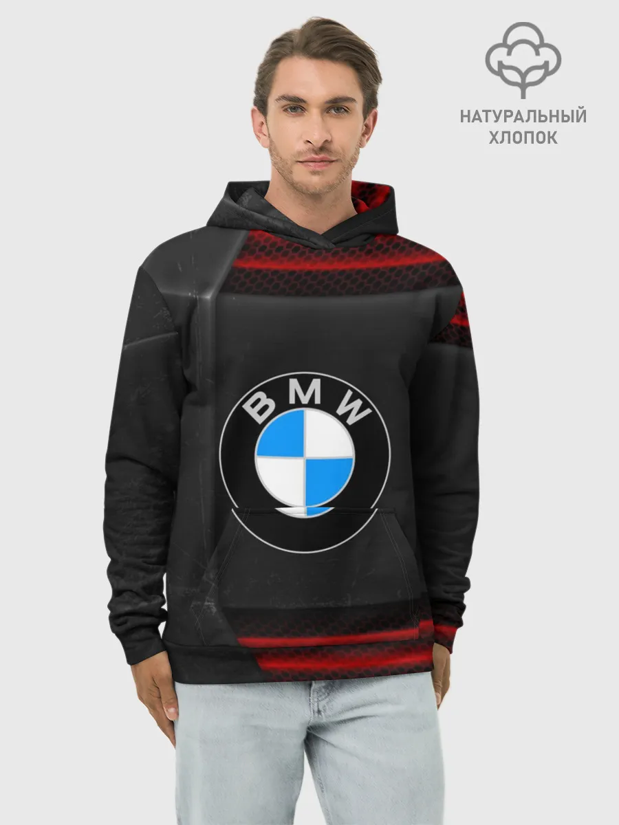 Худи мужской база хлопок / bmw auto sport