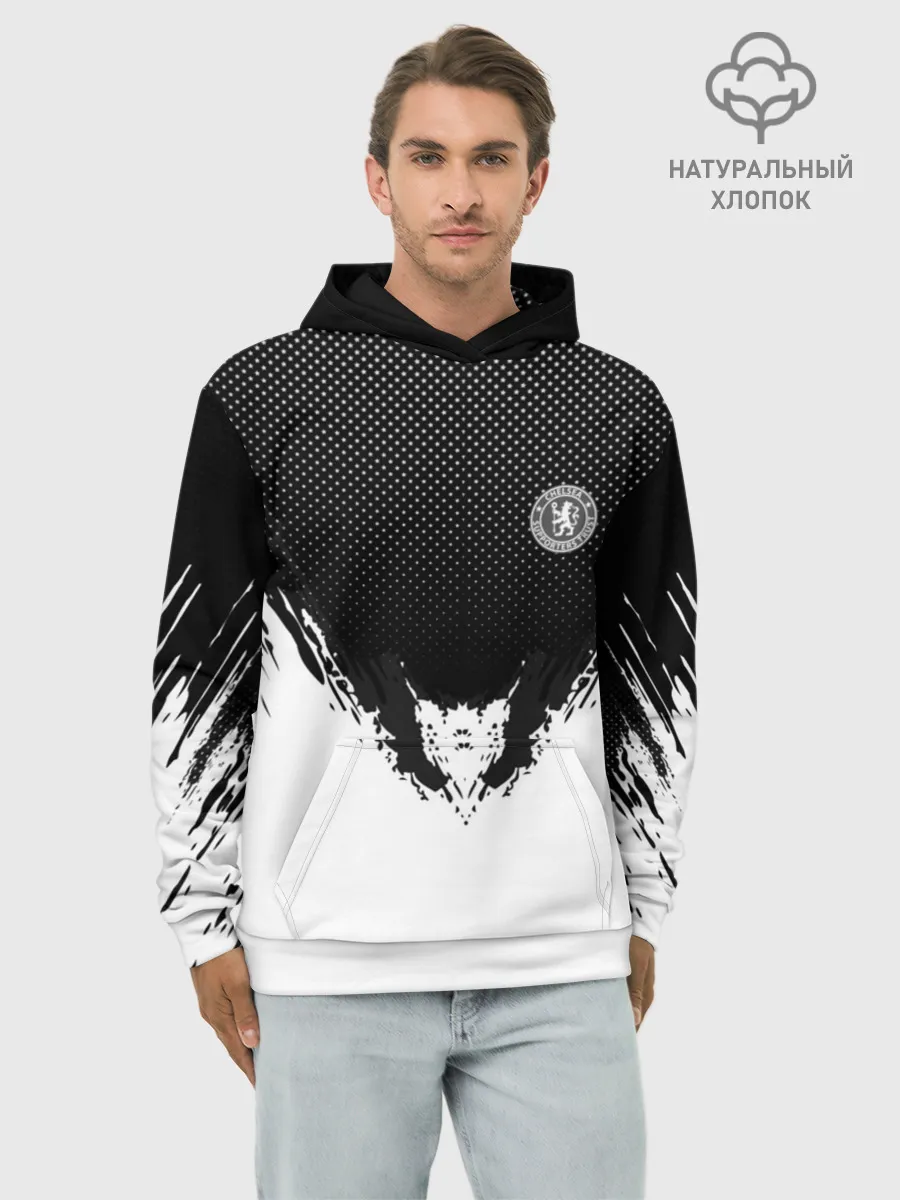 Худи мужской база хлопок / Chelsea black 2018