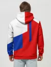 Худи мужской база хлопок / RUSSIA SPORT | РОССИЯ ТРИКОЛОР