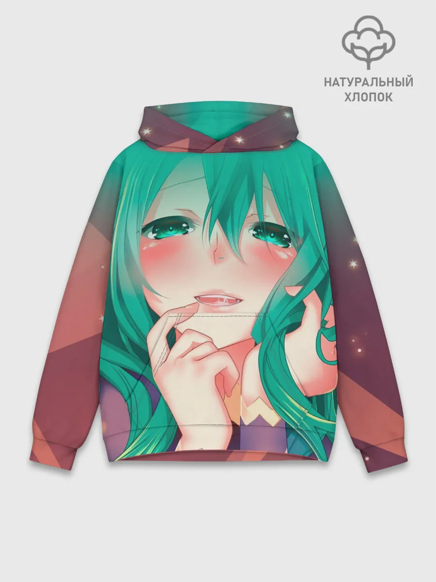 Худи мужской база хлопок / Miku Ahegao