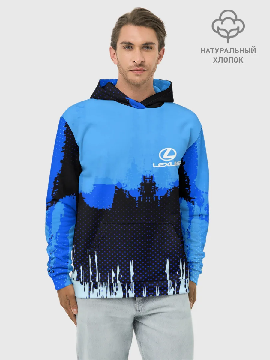 Худи мужской база хлопок / Lexus SPORT COLOR