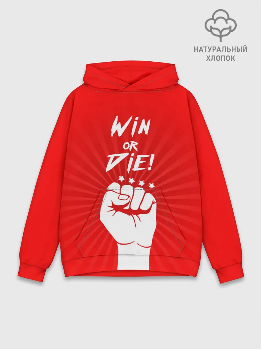 Худи мужской база хлопок / Девиз победителя