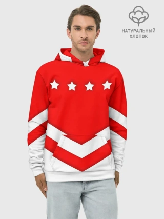 Худи мужской база хлопок / Звезды и полосы